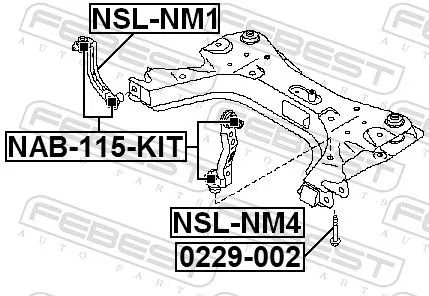 FEBEST Repair Kit, stabiliser coupling rod (NAB-115-KIT)