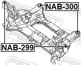 FEBEST Bushing, axle beam (NAB-299)