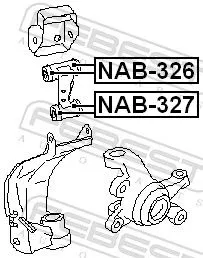 FEBEST Mounting, control/trailing arm (NAB-327)
