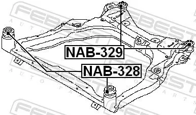 FEBEST Bushing, axle beam (NAB-329)