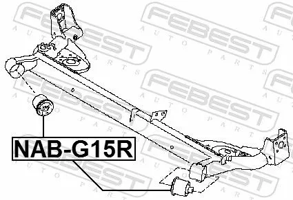 FEBEST Bushing, axle beam (NAB-G15R)