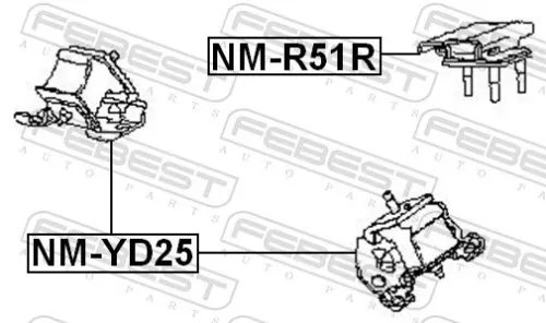 FEBEST Mounting, engine (NM-YD25)