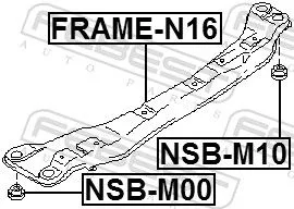 FEBEST Bushing, axle beam (NSB-M10)