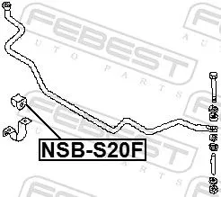 FEBEST Mounting, stabiliser bar (NSB-S20F)