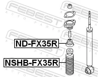 FEBEST Protective Cap/Bellow, shock absorber (NSHB-FX35R)