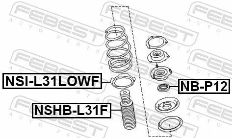 FEBEST Protective Cap/Bellow, shock absorber (NSHB-L31F)