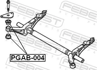 FEBEST Bushing, axle beam (PGAB-004)