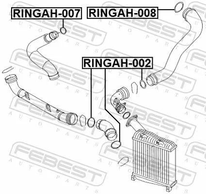 FEBEST Seal Ring, charge air hose (RINGAH-008)