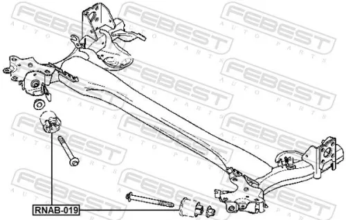 FEBEST Bushing, axle beam (RNAB-019)