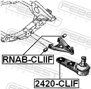 FEBEST Mounting, control/trailing arm (RNAB-CLIIF)