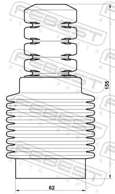 FEBEST Dust Cover Kit, shock absorber (RNSHB-MEGIIF-KIT)