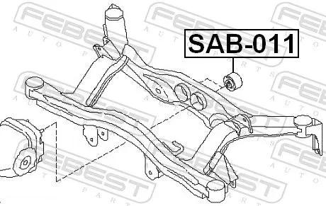 FEBEST Bushing, axle beam (SAB-011)