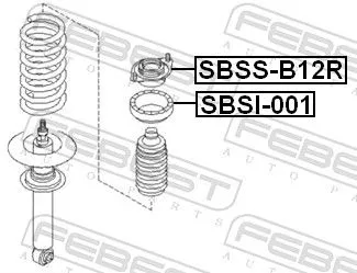FEBEST Suspension Strut Support Mount (SBSS-B12R)