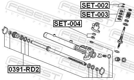 FEBEST Repair Kit, steering gear (SET-004)