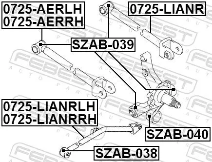 FEBEST Mounting, control/trailing arm (SZAB-039)