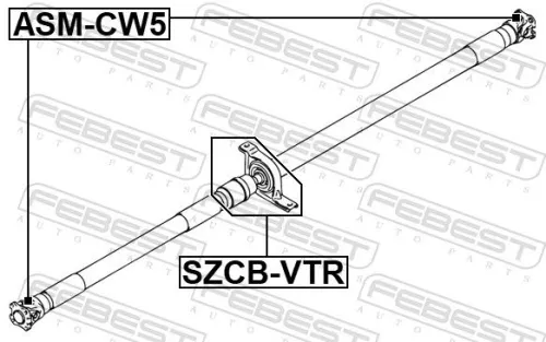 FEBEST Bearing, propshaft centre bearing (SZCB-VTR)