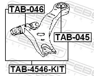 FEBEST Mounting, control/trailing arm (TAB-046)