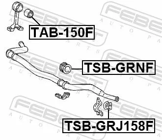 FEBEST Mounting, axle strut (TAB-150F)