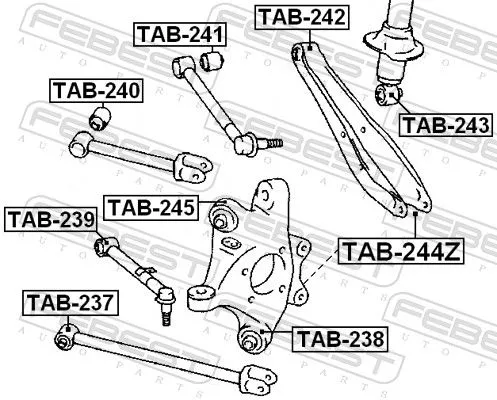 FEBEST Mounting, control/trailing arm (TAB-237)