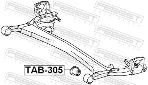 FEBEST Bushing, axle beam (TAB-305)