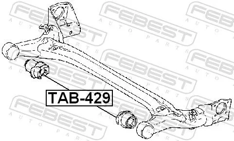 FEBEST Bushing, axle beam (TAB-429)