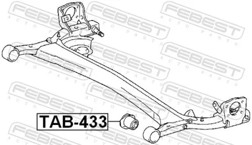 FEBEST Bushing, axle beam (TAB-433)