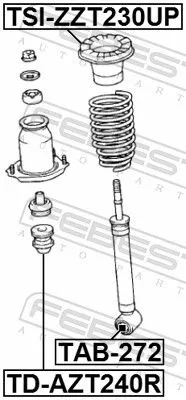 FEBEST Rubber Buffer, suspension (TD-AZT240R)
