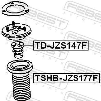 FEBEST Rubber Buffer, suspension (TD-JZS147F)