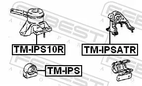 FEBEST Mounting, engine (TM-IPS10R)