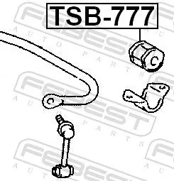 FEBEST Mounting, stabiliser bar (TSB-777)
