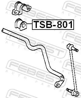 FEBEST Mounting, stabiliser bar (TSB-801)