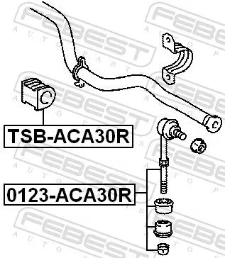 FEBEST Mounting, stabiliser bar (TSB-ACA30R)