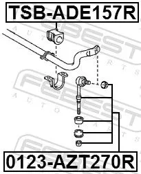 FEBEST Mounting, stabiliser bar (TSB-ADE157R)