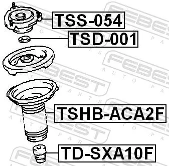 FEBEST Suspension Strut Support Mount (TSS-054)