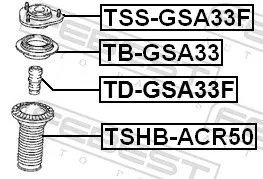 FEBEST Suspension Strut Support Mount (TSS-GSA33F)