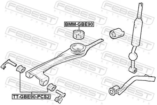 FEBEST Bushing, selector/shift rod (TT-GBE90-PCS2)
