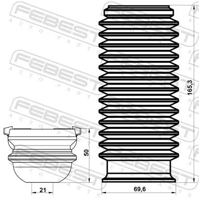 FEBEST Dust Cover Kit, shock absorber (VLSHB-S60F-KIT)