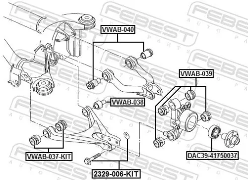 FEBEST Mounting, control/trailing arm (VWAB-039)