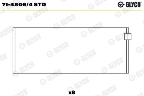 GLYCO Connecting Rod Bearing (71-4806/4 STD)