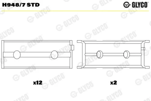 GLYCO Crankshaft Bearing (H948/7 STD)