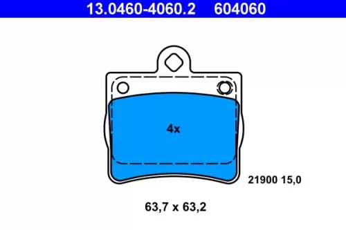 ATE Brake Pad Set, disc brake (13.0460-4060.2)