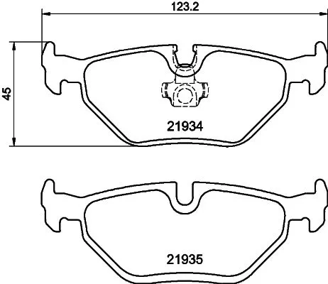HELLA PAGID Brake Pad Set, disc brake (8DB 355 008-761)