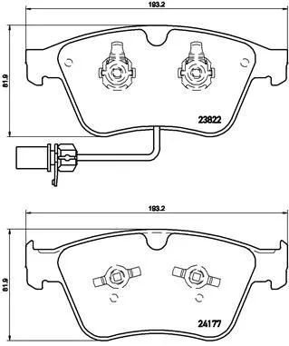 BREMBO Brake Pad Set, disc brake (P 05 003)
