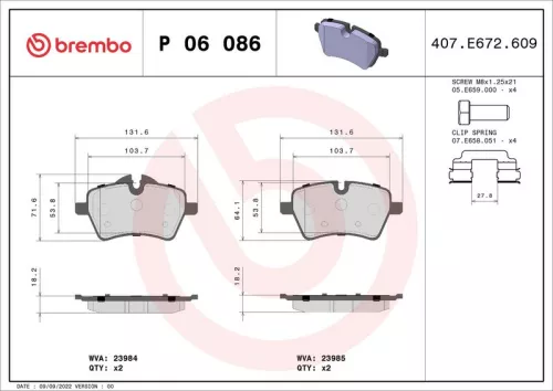 Brake Pad Set, disc brake