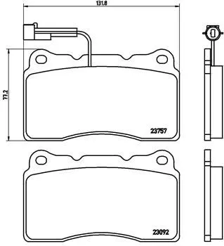 BREMBO Brake Pad Set, disc brake (P 23 115)