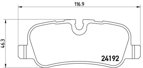 BREMBO Brake Pad Set, disc brake (P 44 013)