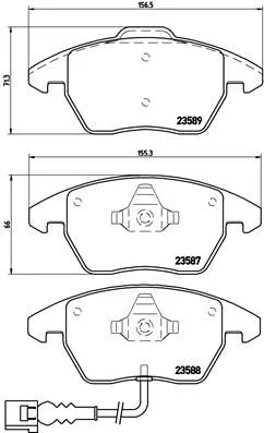 BREMBO Brake Pad Set, disc brake (P 85 075)