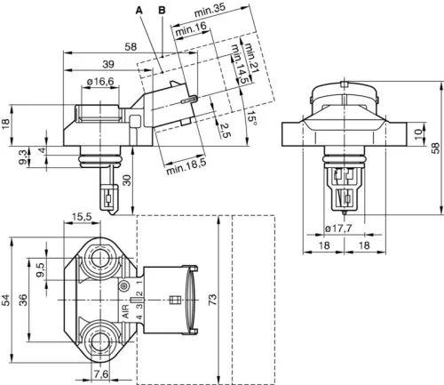 BOSCH Sensor, boost pressure (0 281 002 244)