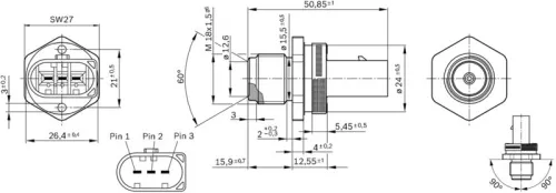 BOSCH Sensor, fuel pressure (0281002842)
