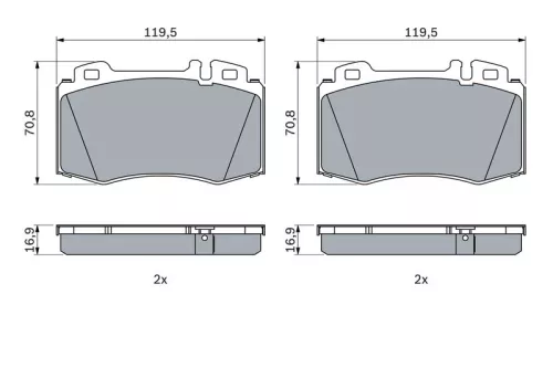 BOSCH Brake Pad Set, disc brake (0986424705)